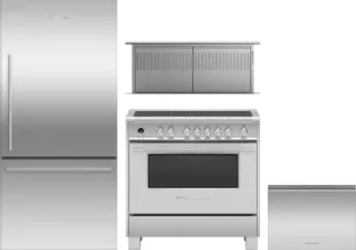 4 Piece Package Includes Refrigerator, Range, Hood And Dishwasher